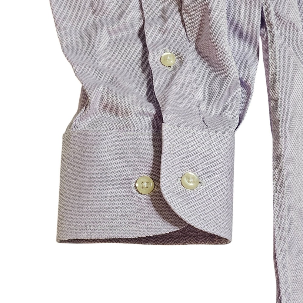 Forsyth of Canada‎ Dress Shirt Wrinkle Free Long Sleeve Lavender 16 1/2 32/33 - Picture 4 of 13
